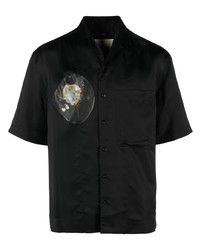 Song For The Mute Black Cell Print Short Sleeve Shirt