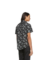 Naked and Famous Denim Black Floral Sketch Shirt