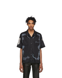 Givenchy Black Icarus Hawaiian Shirt
