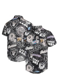 FOCO Black Las Vegas Raiders Thematic Button Up Shirt At Nordstrom