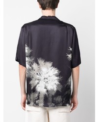 Laneus Botanical Print Short Sleeve Shirt
