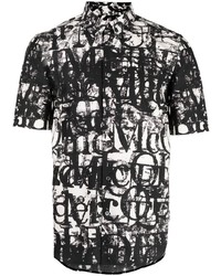 Alexander McQueen Calligraphy Print Cotton Shirt