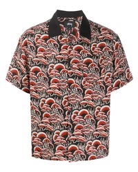 Stussy Coral Print Bowling Shirt