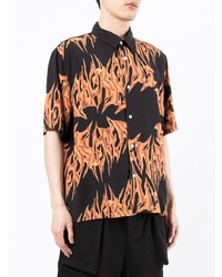Perks And Mini Flame Print Short Sleeve Shirt