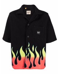GALLERY DEPT. Flame Print Short Sleeve Shirt