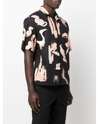 Neil Barrett Graphic Print Short Sleeve Shirt