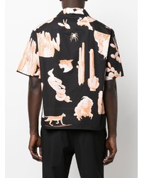 Neil Barrett Graphic Print Short Sleeve Shirt