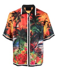 Philipp Plein Hawaii Print Bowling Shirt