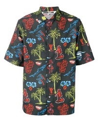 McQ Swallow Hawaii Print Short Sleeve Shirt