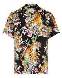Wacko Maria Hawaiian Flower Tiger Print Shirt