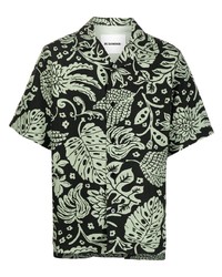 Jil Sander Leaf Print Short Sleeved Shirt