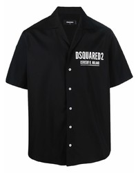 DSQUARED2 Logo Print Cotton Shirt