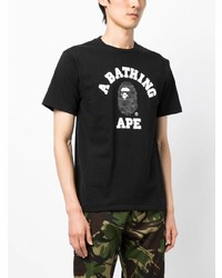 A Bathing Ape Logo Print Cotton T Shirt