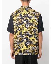 VERSACE JEANS COUTURE Logo Print Panelled Shirt