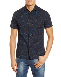 John Varvatos Star USA Loren Slim Fit Short Sleeve Button Up Shirt