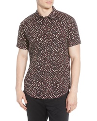 RVCA Micro Floral Short Sleeve Button Up Shirt
