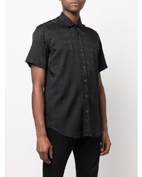 John Richmond Monogram Print Jacquard Shirt