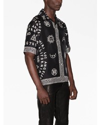 Amiri Ouija Board Print Bowling Shirt