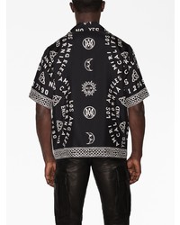 Amiri Ouija Board Print Bowling Shirt