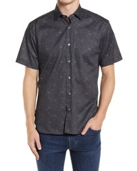 Jeff Outerspace Short Sleeve Stretch Button Up Shirt