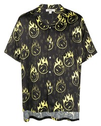 Phipps Oversized Smiley Print Bowling Shirt