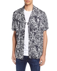 French Connection Paiku Palm Short Sleeve Sport Shirt