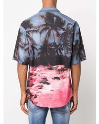 DSQUARED2 Palm Tree Print Short Sleeved Shirt