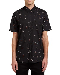 Volcom Party Pieces Short Sleeve Button Up Shirt