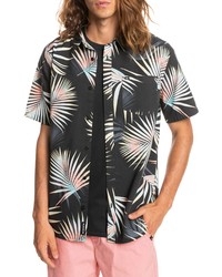 Quiksilver Pop Tropic Short Sleeve Button Up Shirt In Tarmac Pop Tropic At Nordstrom