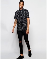 Religion Print Short Sleeved Shirt With Print