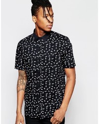 Religion Print Short Sleeved Shirt With Print