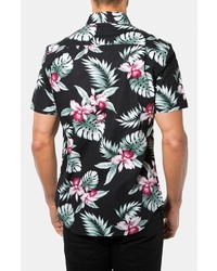 7 Diamonds Pure Shores Short Sleeve Aloha Print Sport Shirt