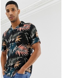 ONLY & SONS Short Sleeve Revere Collar Shirt In All Over Print