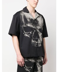 44 label group Skull Print Short Sleeve Shirt
