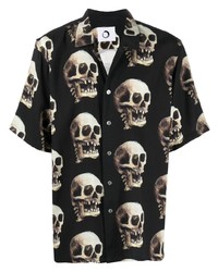 Endless Joy Skull Print Short Sleeve Shirt