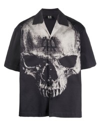 44 label group Skull Print Short Sleeve Shirt