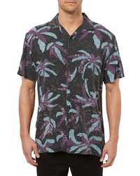 O'Neill Spliit Palm Leaves Short Sleeve Button Up Camp Shirt