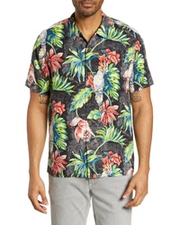 Tommy Bahama Tahitian Tweets Classic Fit Silk Camp Shirt