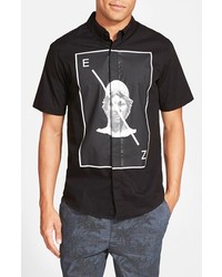 Ezekiel Top Deck Trim Fit Short Sleeve Print Woven Shirt