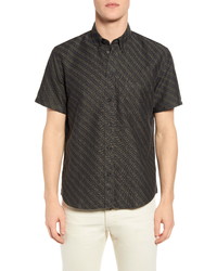 Billy Reid Tuscumbia Regular Fit Geometric Short Sleeve Shirt
