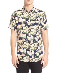 Imperial Motion Vacay Floral Print Short Sleeve Woven Shirt