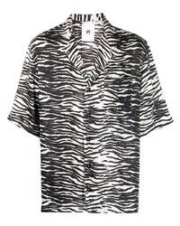 PT TORINO Zebra Print Bowling Shirt