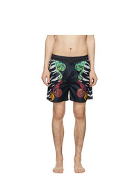 VERSACE JEANS COUTURE Black Baroque Animal Print Shorts