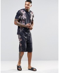 Asos Brand Loungewear Pajama Shorts With Floral Print