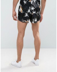 Asos Co Ord Slim Runner Shorts With Bamboo And Tiger Print
