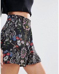 Oh My Love Printed High Waisted Shorts