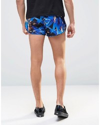 Religion Retro Runner Shorts With Floral Print