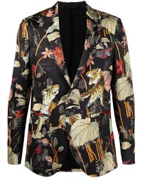 Etro Floral Tiger Silk Blazer