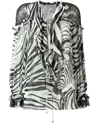 Roberto Cavalli Zebra Print Blouse