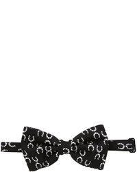 Black Print Silk Bow-tie